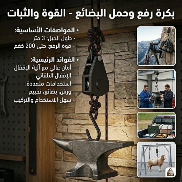 كوردا ريقلابل 3 متر 200كلغ